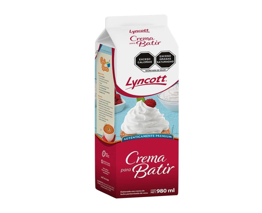 Crema para batir Lyncott 980 ml