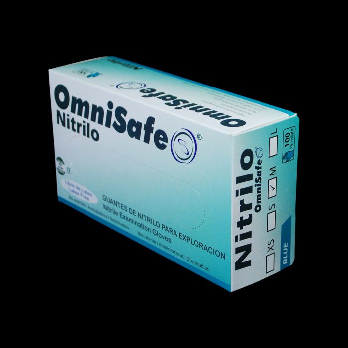 Caja guante nitrilo negro no estéril (100pz) mediano
