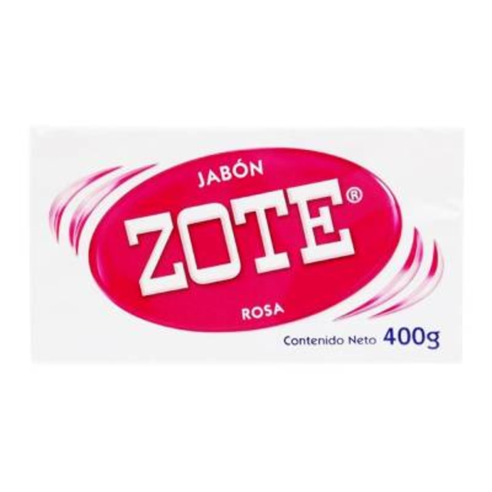 Jabon Zote en barra rosa 400g pz