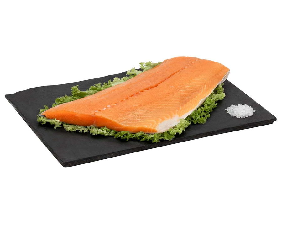 Filete de Salmón Fresco Congelado con piel por Kg