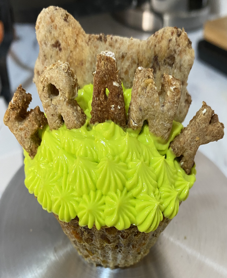 Cupcakes Healthy Dog (Personalizados con Galleta) [Proteína con Zanahoria] 2 Pzs