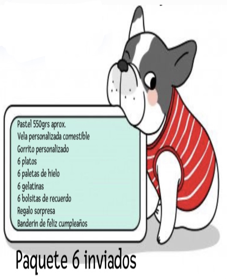 Paquete Fiesta Healthy Dog 6 Invitados