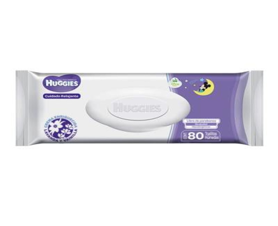 Toallitas húmedas Huggies cuidado relajante 80 pzas